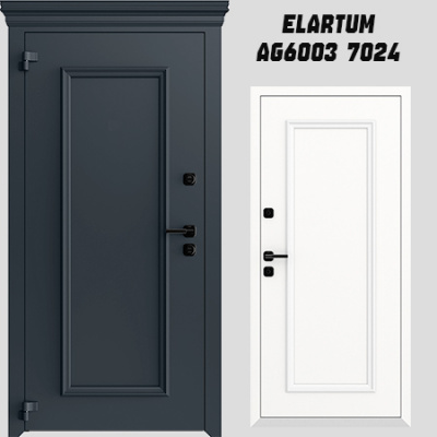 Дверь Elartum AG6003 7024 (RAL 7024/9016) 860*2050мм Петли слева