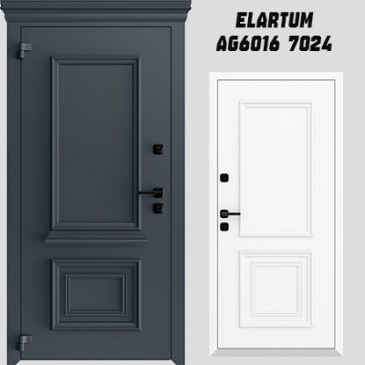 Дверь Elartum AG6016 7024 (RAL 7024/9016) 860*2050мм Петли слева